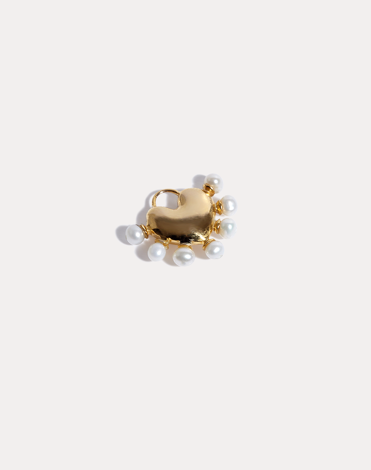 Pearl Heart Earring Charm